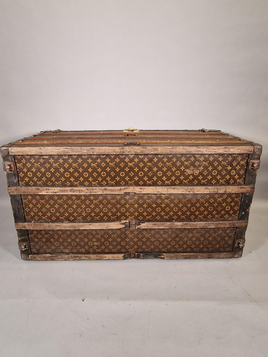 Large Vintage French Trunk Louis Vuitton Style Coffee Table -  Norway