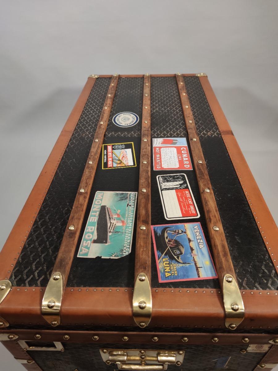 Sold at Auction: Malles Goyard Paris Steamer Suitcase, 1920s
